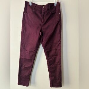 Burgundy Skinny Stretch Jeans